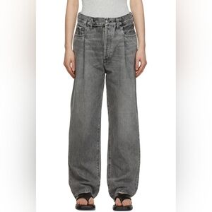 Agolde Gray Wide-Leg Jeans